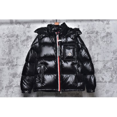 MONCLER BLACK CHEST LOGO